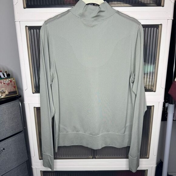 Lululemon Swiftly Relaxed Half Zip, Gull Grey / White, Sz 8, No Flaws - Picture 2 of 6